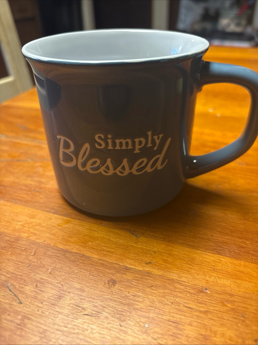 Simply Blessed Blue Camper Ceramic Coffee Tea Mug